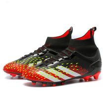 اشتري Men Soccer Shoes High Ankle Football Boots Men Sneakers في مصر