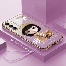 Buy Samsung A05S Case Cute Girl Plating Soft Phone Cover in Egypt