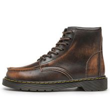 اشتري Fashion Men's Shoes Big Size Antique Martin Boots-Brown في مصر