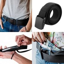 اشتري Men\'s High Quality Invisible Wallet Belt Tournique Bag Polyester Elasticity Closure Multifunction Invisible Belt في مصر