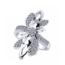 Buy Dar Women's Statement Ring 18K White Gold Plated in Egypt