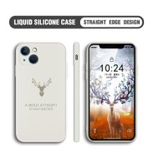 Buy IPhone 13 Mini Case Deer Silicone Phone Cover in Egypt