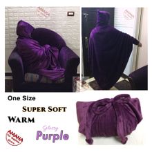 Buy Mintra Super Soft Unisex Blanket Cape / Hoodie - One Size Fits All  (Purple) in Egypt