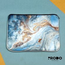 Buy PRODO Leather Sleeve For 13-inch Laptop - Gold & Blue Marble Design in Egypt