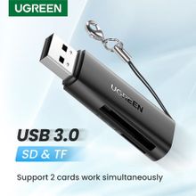 اشتري Ugreen Card Reader USB 3.0 To SD Micro SD TF Memory Card Adapter في مصر