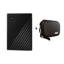 اشتري Western Digital 1TB My Passport USB 3.0 Hard Drive - Black + HDD Protective Carrying Case Cover في مصر