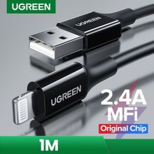 Buy Ugreen USB Lightning Cable Fast Charge MFi Certified For IPhone 1M Black in Egypt