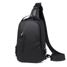 Buy Men's Chest Bag Cross-body Small Multi-functional One-shoulder Backpack Black in Egypt