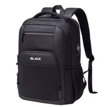 Buy Black Backpack Large Capacity Laptop 15.6 Inch - Black Color in Egypt