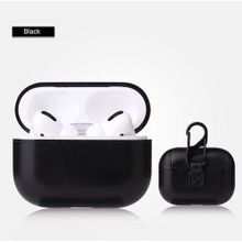 Buy Apple AirPods Pro Leather Cover Case With Key Chain - Black in Egypt