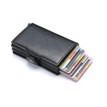 اشتري ZOVYVOL 2019  Unisex Metal Blocking RFID Wallet ID Card Case Aluminium Travel PurseWallet Business Credit Card Holder Wallet(#Black 9768) في مصر