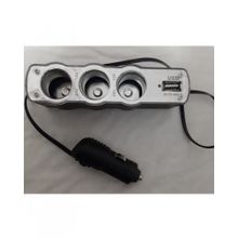 Buy Car Cigarette Lighter Splitter With USB Output - 3 Socket in Egypt