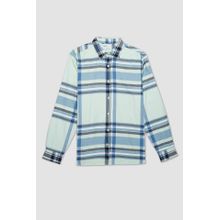 Buy Defacto Regular Fit Polo Collar Flanel Plaid Long Sleeve Shirt in Egypt