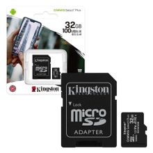 Buy Kingston 32GB SDCS2 Class10 Canvas Select Plus MicroSD Card With SD Adapter - Black in Egypt