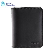 اشتري Hitch Bifold Card Wallet - Handmade Natural Genuine Leather - Black في مصر
