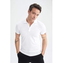 Buy Defacto Slim Fit Polo Neck Basic Short Sleeve T-Shirt. in Egypt