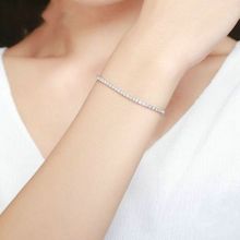 Buy Tennis Choker Bracelets With White Cz Stone Silver 925 in Egypt