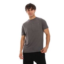 Buy Andora Round Neck Stitched Pocket Tee - Heather Grey in Egypt