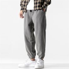 اشتري Fashion (gray Sweatpants)New Loose Jogging Pants Men New Fashion Fleece Autumn Winter Warm Sweatpants Male Outdoor Straight Trousers Pantalon Hommes OM في مصر