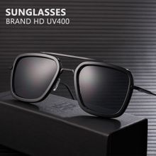 اشتري Fashion Iron Man Sunglasses Men Retro Designer Sun Glasses في مصر