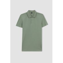 Buy Defacto Slim Fit Polo Neck Basic Short Sleeve T-Shirt. in Egypt