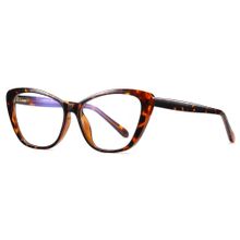 اشتري Fashion Cat Eye Computer Glasses Frames Anti Blue Light for Women-2004-Dark Tortoise في مصر