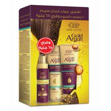 اشتري Eva Gold And Argan Oil Set Triple Defense Hair Serum + Shampoo + Conditioner في مصر