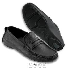 Buy Silver Shoes Super Light Black Men Summer Shoes 100% Genuine Leather in Egypt