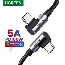 اشتري Ugreen USB-C To USB-C Cable 90 Degree 100W PD Fast Charging Cord 1M في مصر