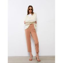 Buy LC Waikiki Elastic Waist Comfortable Fit Straight Women Trousers in Egypt