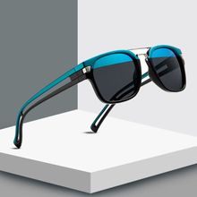 اشتري Generic أزياء الرجال النظارات الشمسية العلامة التجارية مصمم الكلاسيكية الرجعية الرجال مربع نظارات شمسية الذكور مزدوجة اللون عدسة ظلال UV400 Oculos دي سول(#5) في مصر