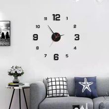 Buy Stick On Wall Clock DIY Large Modern Design Decal 3D in Egypt