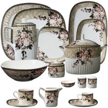 اشتري Fathi Mahmoud Dinnerware Sets - Gourment Collection - Bouvardia Edition- 127 PcsFathi Mahmoud fine Egyptian tablewareFeatures:Porcelain tableware set:Specification: في مصر