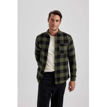 Buy Defacto Regular Fit Plaid Long Sleeve Shirt in Egypt