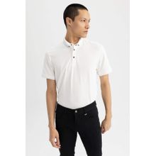 Buy Defacto Slim Fit Polo Neck Short Sleeve T-Shirt. in Egypt