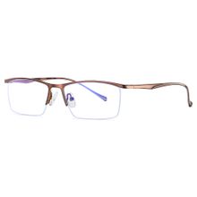 Buy Fashion Half Rimless Metal Frame Anti-blue Light Computer Glasses in Egypt