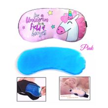 Buy Eye Sleeping Mask & Cooling Gel  - Unicorn Design - Pink in Egypt