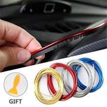 اشتري Car Universal DIY Flexible Interior Moulding Trim Strips Car Accessories Decoration Strip Dashboard في مصر