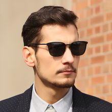 Buy Fashion Square Metal Frame Men's Sunglasses HD Polarized Sun Glasses in Egypt