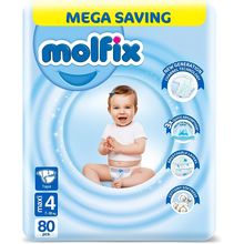 Buy Molfix 3D Maxi Diapers - Size 4 - 80 Pcs in Egypt