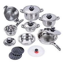 Buy Stainless Steel Cookware Set - 16 Pcs in Egypt