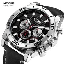 Buy Megir Watch Men Quartz Mens Watches WristWatch Reloj Leather Male 2094 in Egypt