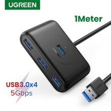 Buy Ugreen USB 3.0 Hub With 1M Long Cable, 4 Port USB Splitter 5Gbps Data Transfer in Egypt