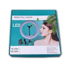 اشتري YQ320A LED Ring Light + 10 Meter Remote - 32CM - Black في مصر