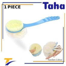 Buy Taha Offer 2-in-1 Shower Body Brush With Long Handle And Soft Loofah 1 Piece in Egypt