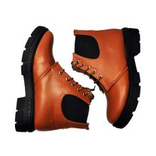 Buy Camel Leather Half Boots Safety Shoes - Lace-up - For Ladies in Egypt