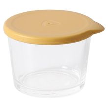Buy Food Storage Container Glass Food Preservation Container Yellow in Egypt