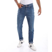 Buy Andora Rounded Pockets Casual Straight Jeans Pants - Denim Blue in Egypt