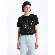 Buy LC Waikiki Crew Neck Printed Short Sleeve Women's T-Shirt. in Egypt