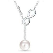 Buy RA accessories Women Infinity Metal Chain- Silvery With Pearl in Egypt
